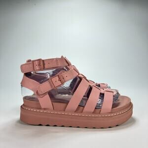 Madden NYC Pink Platform Gladiator Buckle Strap Chunky Sandals Youth Size 4